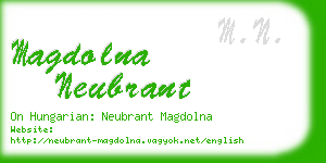 magdolna neubrant business card